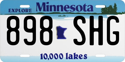 MN license plate 898SHG