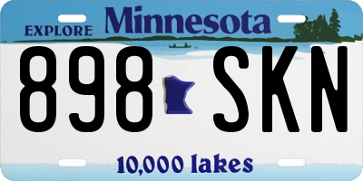 MN license plate 898SKN