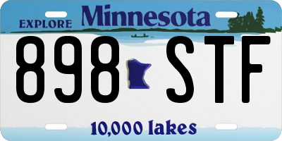 MN license plate 898STF