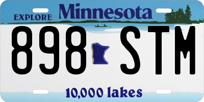 MN license plate 898STM