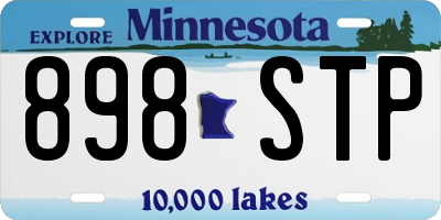MN license plate 898STP