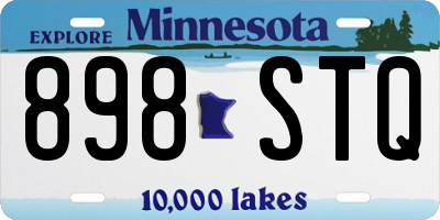 MN license plate 898STQ