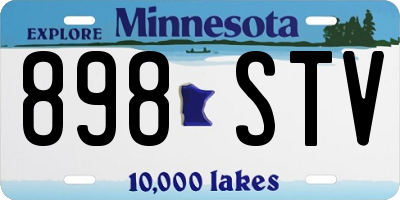 MN license plate 898STV