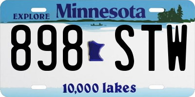 MN license plate 898STW