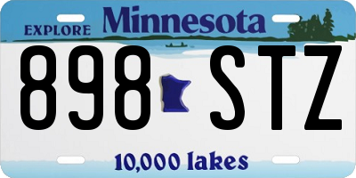 MN license plate 898STZ