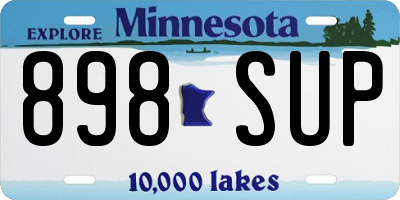 MN license plate 898SUP