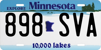 MN license plate 898SVA