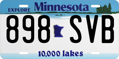 MN license plate 898SVB