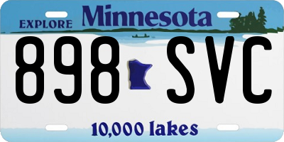 MN license plate 898SVC