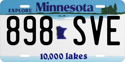 MN license plate 898SVE