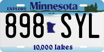 MN license plate 898SYL