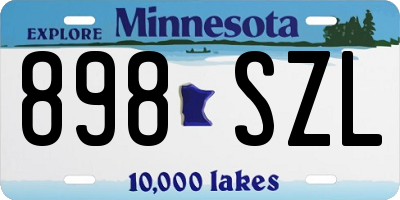 MN license plate 898SZL