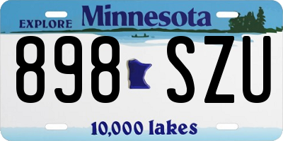 MN license plate 898SZU