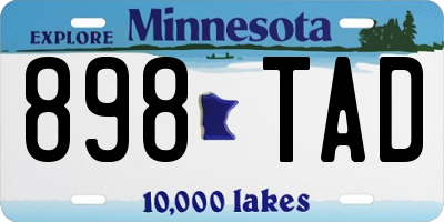 MN license plate 898TAD