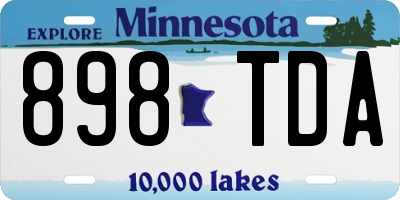 MN license plate 898TDA