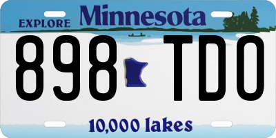 MN license plate 898TDO