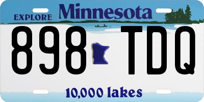 MN license plate 898TDQ