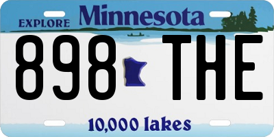 MN license plate 898THE