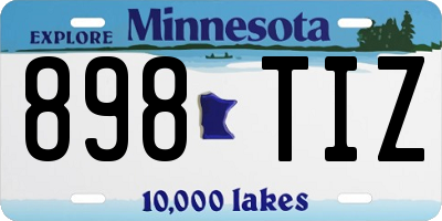 MN license plate 898TIZ