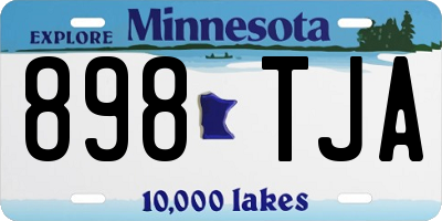 MN license plate 898TJA