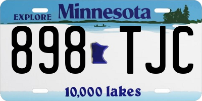 MN license plate 898TJC