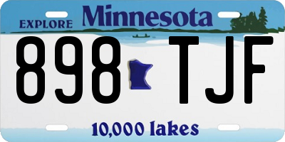 MN license plate 898TJF