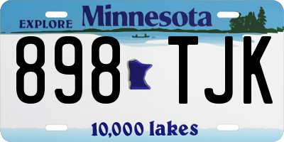 MN license plate 898TJK