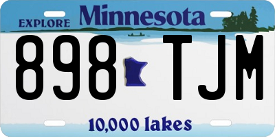 MN license plate 898TJM