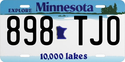 MN license plate 898TJO