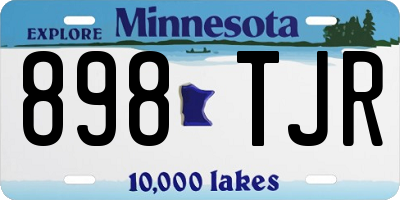 MN license plate 898TJR
