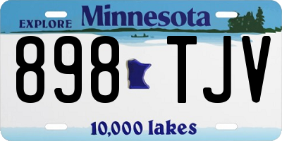 MN license plate 898TJV