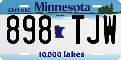 MN license plate 898TJW