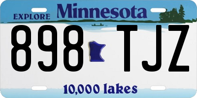 MN license plate 898TJZ