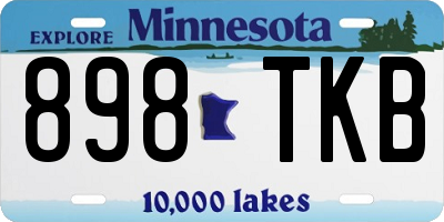 MN license plate 898TKB
