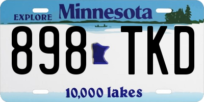 MN license plate 898TKD