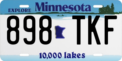 MN license plate 898TKF