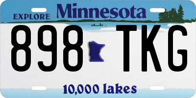 MN license plate 898TKG
