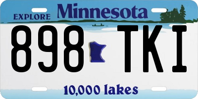MN license plate 898TKI