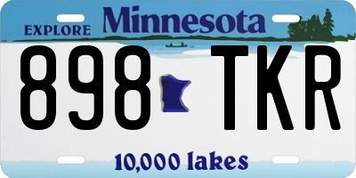 MN license plate 898TKR