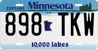 MN license plate 898TKW