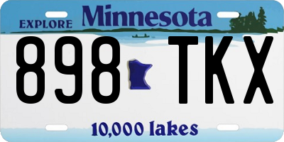 MN license plate 898TKX