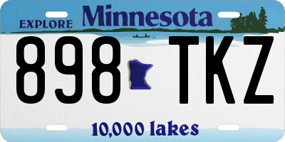 MN license plate 898TKZ