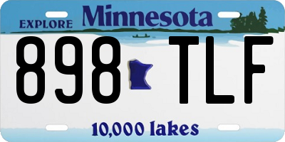 MN license plate 898TLF