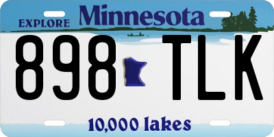MN license plate 898TLK