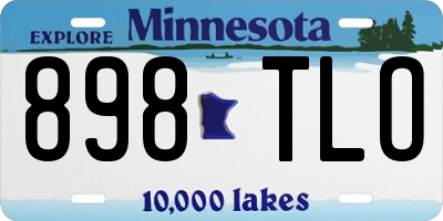 MN license plate 898TLO