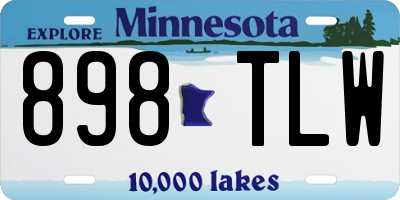 MN license plate 898TLW