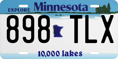 MN license plate 898TLX