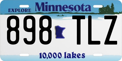 MN license plate 898TLZ