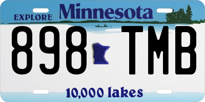 MN license plate 898TMB