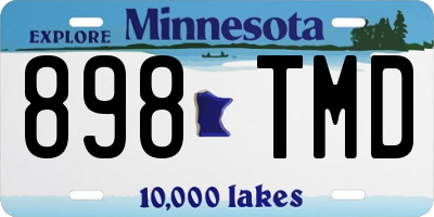MN license plate 898TMD